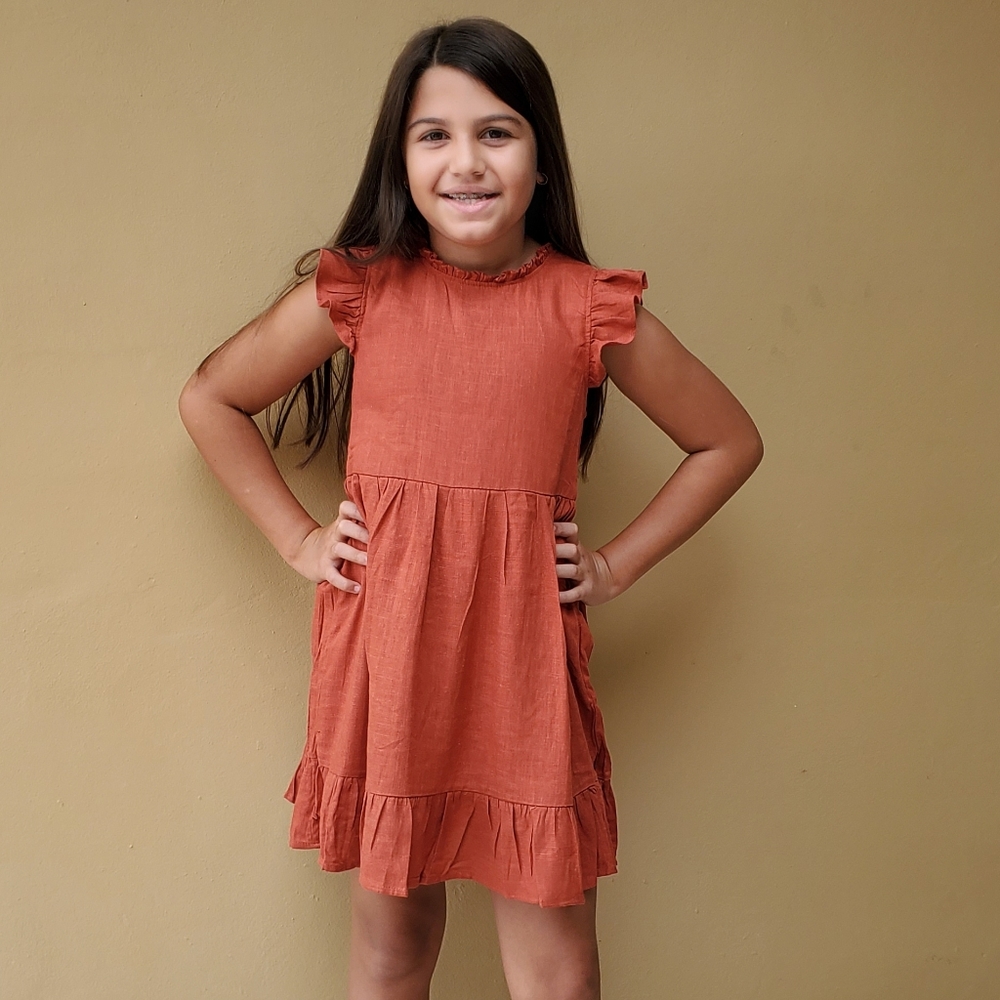 Happy Girl Linen Dress
